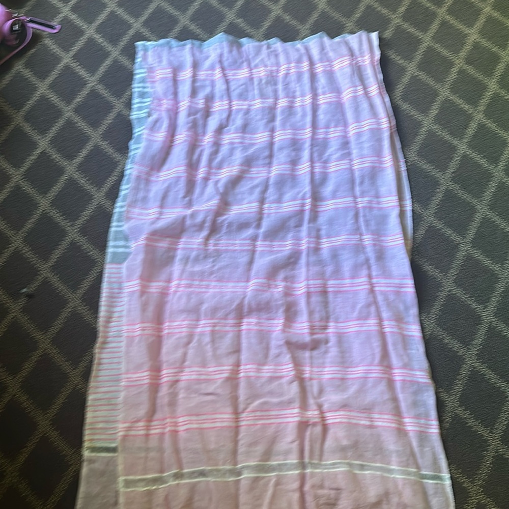 Lemlem scarf or beach sarong. Pretty pink and gray. Excellent condition
